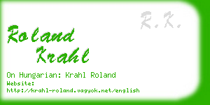 roland krahl business card